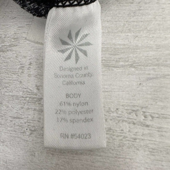 Athleta Criss Cross Power Up 7/8 Leggings Size Small Ankle Work Out Black Grey - Picture 8 of 11